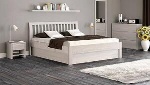 Dřevěná postel z masivu BELNA Buk s úložným prostorem 180x200cm - bukové dvoulůžko o šíři masivu 4 cm