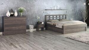 Dřevěná postel z masivu GEONA Buk postel s úložným prostorem 160x200cm - bukové dvoulůžko o šíři masivu 4 cm