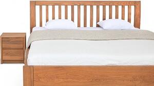 Dřevěná postel z masivu BELNA Buk s úložným prostorem 160x200cm - bukové dvoulůžko o šíři masivu 4 cm
