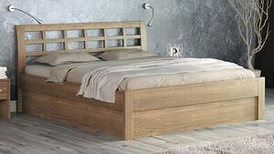 Dřevěná postel z masivu GEONA Buk postel s úložným prostorem 200x200cm - bukové dvoulůžko o šíři masivu 4 cm