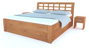 Dřevěná postel z masivu GEONA Buk postel s úložným prostorem 180x200cm - bukové dvoulůžko o šíři masivu 4 cm
