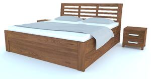Dřevěná postel z masivu GABRIELA Buk postel s úložným prostorem 160x200cm - bukové dvoulůžko o šíři masivu 4 cm