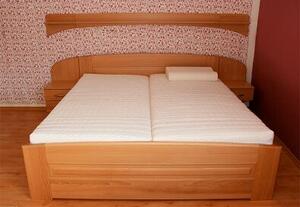 Postel JAN Buk 200x200 - dřevěná postel z masivu o šíři 4 cm