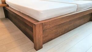 Postel MODENA Buk 200x200 - dřevěná postel z masivu o šíři 12x8 cm