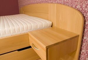 Postel JAN Buk 160x200 - dřevěná postel z masivu o šíři 4 cm