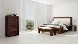 Postel MODENA Buk 180x200 - dřevěná postel z masivu o šíři 12x8 cm