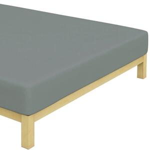 Jersey bavlněné prostěradlo na jednolůžko - 90 x 200 cm - tmavě šedé