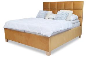 Čalouněná postel ALTO s úložným prostorem, Smrk, 180x200 cm s masivním rámem