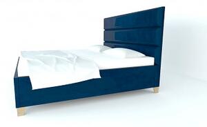 Čalouněná postel s masivním rámem MARY, Smrk, 140x200 cm