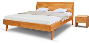 Postel dvoulůžko LAGO Dub 180x200 - dřevěná designová postel z masivu