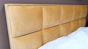Čalouněná postel s masivním rámem ALTO, Smrk, 160x200 cm