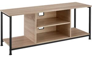 Tectake Televizní stolek - 120 cm,Industrial světlé dřevo, dub Sonoma