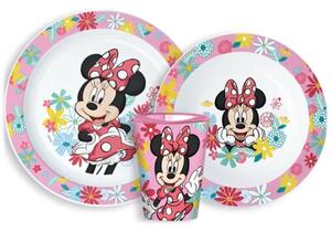 Sada plastového nádobí Minnie Mouse s kelímkem - Disney - 3 díly