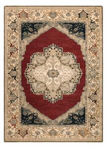 Kusový koberec vlněný Dywilan Polonia Palazzo Velvet Red béžový červený Rozměr: 170x235 cm