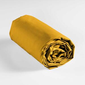 Žluté napínací bavlněné prostěradlo 180x200 cm Lina – douceur d'intérieur