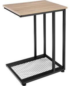 Tectake Odkládací stolek Eton 48x35x66cm - Industrial světlé dřevo, dub Sonoma