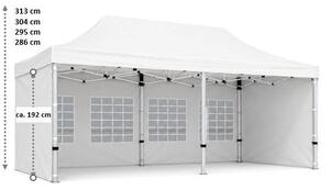 TRENDIE Hliníkový nůžkový stan 3x4,5m béžový