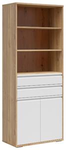SKŘÍŇ NA ŠANONY, bílá, barvy dubu, 80/198/41 cm Carryhome - Regály na šanony