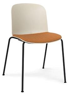 INFINITI - Židle RELIEF s čalouněným sedákem a kovovou podnoží