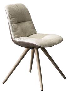 TONON - Čalouněná židle STEP SOFT s kulatou dřevěnou podnoží