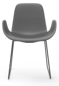 TONON - Židle STEP SOFT TOUCH s ližinovou podnoží a područkami