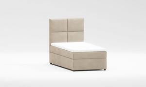 Béžová čalouněná jednolůžková postel s úložným prostorem s roštem 90x200 cm Lena – Ropez