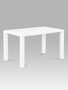 Autronic - Jídelní stůl 120x80x76 cm, vysoký lesk bílý - AT-3006 WT