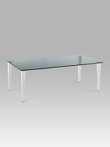 Autronic - Konferenční stolek 120x60x41 cm, čiré sklo s potiskem / chrom - GCT-525 BK