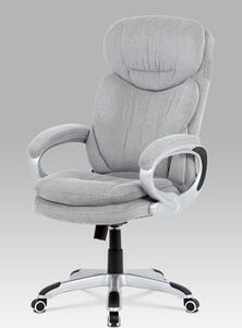 Autronic - Kancelářská židle, šedá látka, kříž plast stříbrný, houpací mechanismus - KA-G198 SIL2
