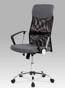 Autronic - Kancelářská židle řady BASIC, potah šedá látka a černá síťovina MESH, houpací me - KA-E301 GREY