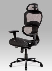 Autronic - Kancelářská židle, synchronní mech., černá MESH, kovový kříž - KA-A188 BK