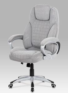 Autronic - Kancelářská židle, šedá látka, kříž plast stříbrný, houpací mechanismus - KA-G196 SIL2
