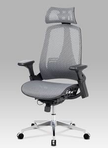 Autronic - Kancelářská židle, šedá MESH síťovina, lankový mech., kovový kříž - KA-A189 GREY