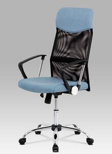 Autronic - Kancelářská židle řady BASIC, potah modrá látka a černá síťovina MESH, houpací m - KA-E301 BLUE