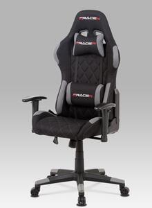 Autronic - Kancelářská židle, šedá látka, houpací mech, kříž plast - KA-V606 GREY
