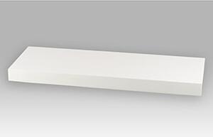 Autronic - Nástěnná polička 60 cm, barva bílá-vysoký lesk. Baleno v ochranné fólii 1ks/ctn. - P-001 WT