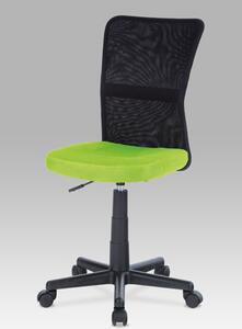 Autronic - Kancelářská židle, zelená mesh, plastový kříž, síťovina černá - KA-2325 GRN