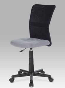Autronic - Kancelářská židle, šedá mesh, plastový kříž, síťovina černá - KA-2325 GREY