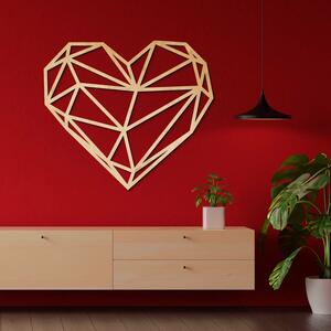 DUBLEZ | Dřevěné srdce na stěnu - Polygon