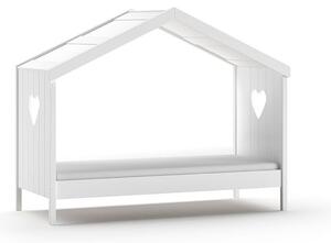 Bílá domečková dětská postel 90x200 cm Amori - Vipack