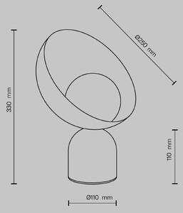 Maytoni Stolní lampa Tavo, černá, kámen/sklo, výška 33 cm, Černá, Ložnice, Sklo, Moderní