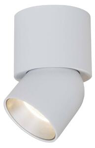 The Light Group SLC LED stropní bodové světlo CUP, bílá/stříbrná, 930, Ø 7,5 cm, stmívatelné, stmívatelný, Bílá / opál, Obývací pokoj / jídelna, Hliník, Moderní