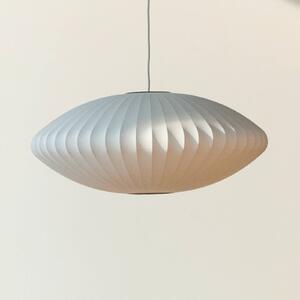 HAY závěsné světlo Nelson Saucer Bubble S, Ø 44,5 cm, bílé, stmívatelný, Bílá / opál, Obývací pokoj / jídelna, Plast, Design