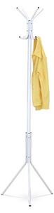 Autronic - Věšák stojanový, výška 174 cm, kovová konstrukce, bílý matný lak, nosnost 6 kg - 80001-04A WT