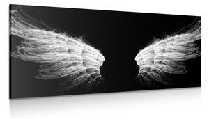 Obraz černobílé andělská křídla - 100x50