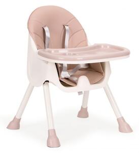 Růžová jídelní židle pro děti do 3r