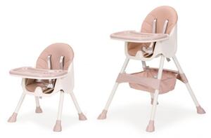 Růžová jídelní židle pro děti do 3r