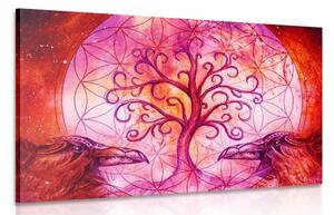 Obraz magický strom života v pastelovém provedení