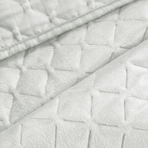 Jemný bílý prošívaný přehoz na postel