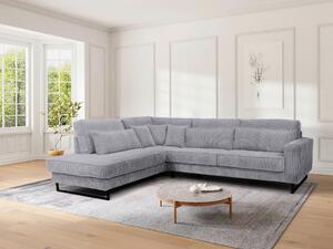 ROHOVÁ SEDAČKA, textil, kompozitní dřevo, šedá Livetastic - Sedací soupravy, Online Only